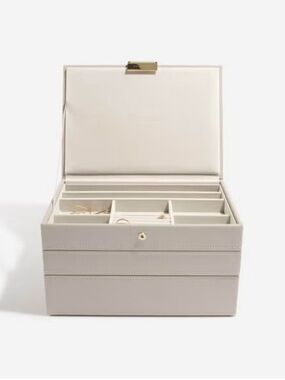 Blush Stackers Jewelry Organizer Box with Multi-Compartment Storage